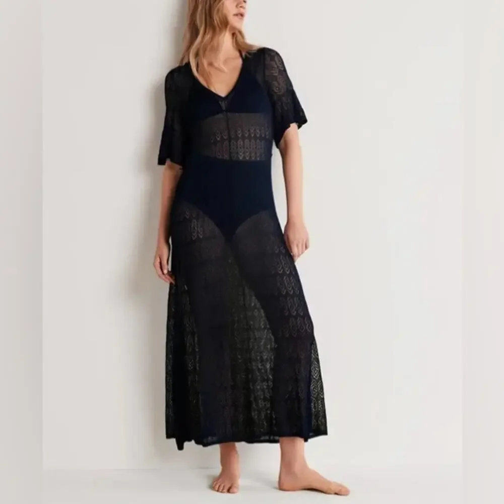 Boden Pointelle Knitted Midi Dress Women's Size 8 - Picture 10 of 13